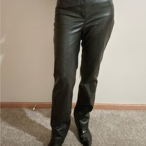 Express Black Leather Trousers